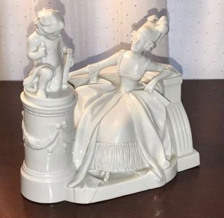 Rosenthal Antique Porcelain Figurine With Sitting Lady & Cherub A Large Piece
