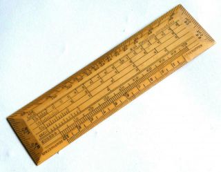 Vintage Universal Boxwood Protractor Chord Scale Rule,  6 Inch S & G Thompson