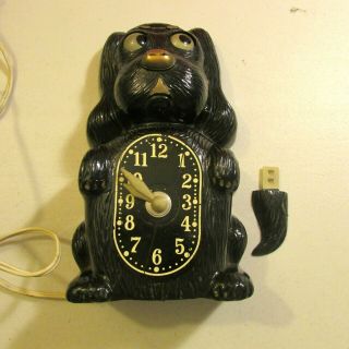 Black Galter Klocker Spaniel Animated Wall Clock Eyes & Tail Move Non