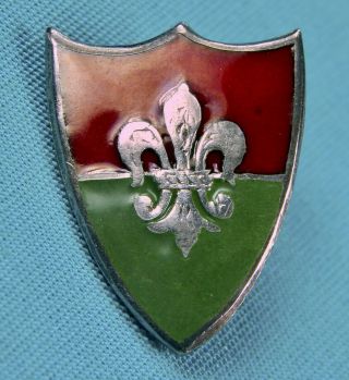 Vintage Us Army Military Regimental Enameled Pin Badge Shield
