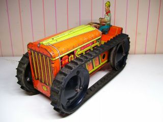8” Long Marx Wind - Up “flat Nose” Climbing Tractor Exc,