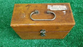Vintage Antique Portable Battery Quack Medicine Oak Box Instrument