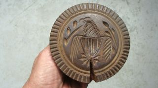 19th Century Hand Carved American Eagle Butter Print,