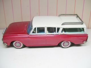 8” long Bandai Japan tin friction 1961 Rambler Station Wagon EXC, 3