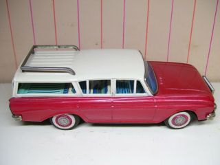 8” long Bandai Japan tin friction 1961 Rambler Station Wagon EXC, 4