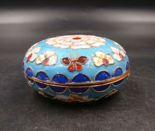 65mm Collectible Handmade Copper Brass Cloisonne Enamel Makeup Boxes