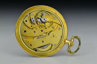 Cartier 18k Gold & Guilloche Enamel Pocket Watch with Matching Chain 5