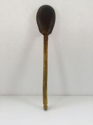 Old vintage carved wooden Spoon 11 1/2” 2
