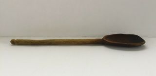 Old vintage carved wooden Spoon 11 1/2” 4