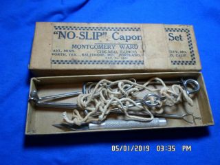 Montgomery Ward " No - Slip " Caponizing Set With Box