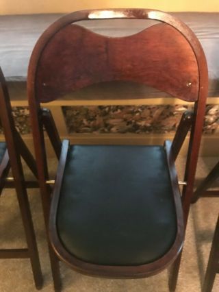 4 Vintage Stakmore Folding Chairs Very Light Weight 4