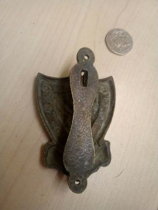 Vintage Antique? small brass door knocker DOWNING COLLEGE 1800 (Cambridge) 4
