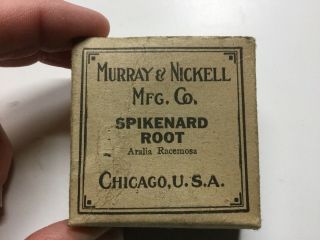 Vintage Crude Drug,  Spikenard Root,  Murray & Nickell Chicago