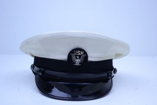 Vintage Bancroft Usn Enlisted Visor Hat Size 6 7/8 Us Navy 1970s