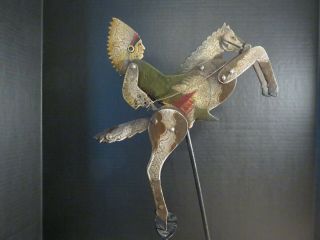Vintage Hand Painted Metal Indian Balance Pendulum Rocking Horse Western Cowboy