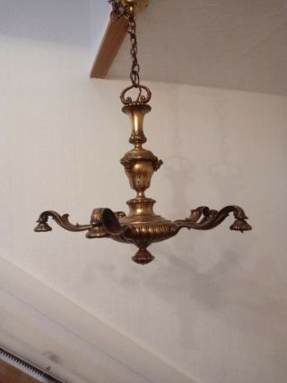 Victorian Quality Cast Brass Light Fitting
