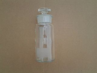 Vintage Glass Apothecary Bottle T.  C.  Wheaton Ground Glass Stopper 6 " Made In Usa