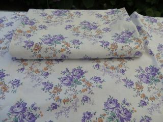 Set Of Two (2) Cottage Cotton Pillowcases Shams Flowers 29 " By 29 "