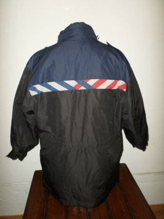 DUTCH POLICE WOMEN ' S GORE - TEX COLD WEATHER COAT BLACK WITH BLUE TRIM 2