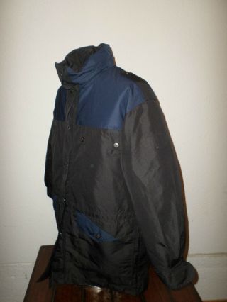 DUTCH POLICE WOMEN ' S GORE - TEX COLD WEATHER COAT BLACK WITH BLUE TRIM 4