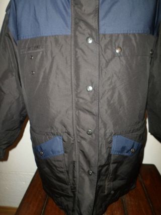 DUTCH POLICE WOMEN ' S GORE - TEX COLD WEATHER COAT BLACK WITH BLUE TRIM 5
