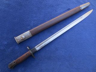 Ww2 Australian M1907 Bayonet 1945 With Mangrovite`42 Scabbard