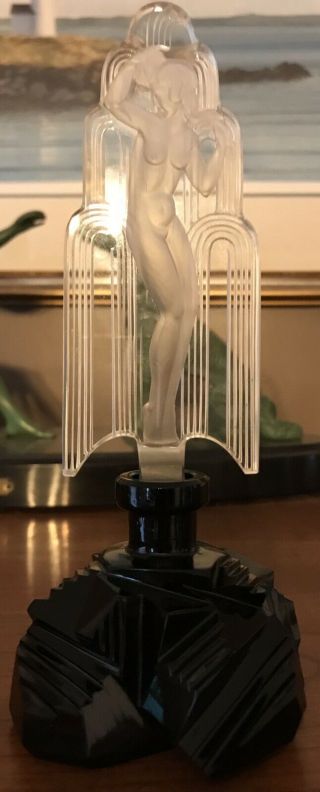 Art Deco Period Perfume Bottle Nude Female Form Unsigned Rare