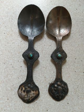 Arts And Crafts Period Spoons X 2