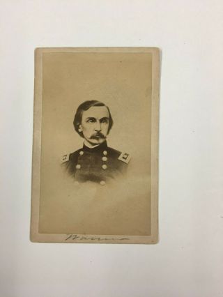 Cdv Gouverneur K.  Warren Hero Of Little Round Top Gettysburg Union General