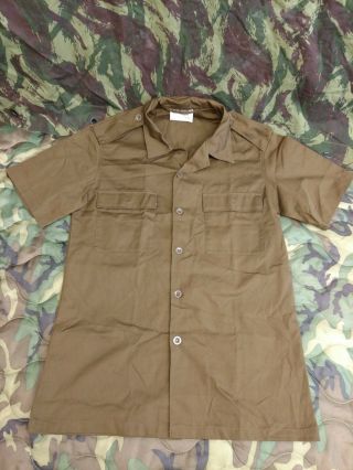 South African Sadf Nutria Brown Combat Short Sleeve Shirt X - Large Bush War