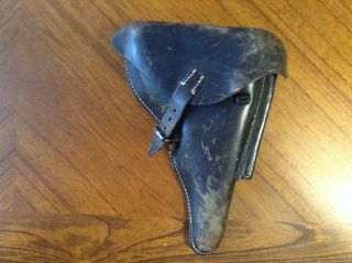 1938 German Luger Leather Holster,  RH,  Frost & Jahnel Breslau Holster 7