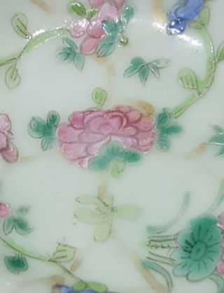 VERY FINE ANTIQUE CHINESE PORCELAIN FAMILLE ROSE CELADON BOWL/TAZZA 3