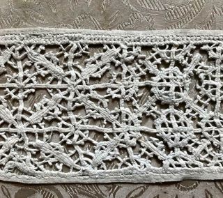 20.  5 " /52 Cm Rare 17th/18th Century Reticella Lace,  Italian Genoese 297