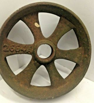 Vintage Railroad Cart Type Cast Iron Steel Wheel 6 1/2 " Steampunk Industrial
