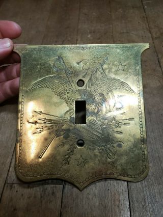 Antique Brass U.  S.  Great Seal Light Switch Wall Cover
