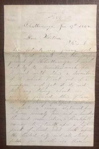 1st Wisconsin Infantry Civil War Letter Fond Du Lac Arthur Fletcher