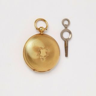 Rare Antique Swiss 18k Gold Hunting Case Pocket Watch Guinand Freres.  1860 