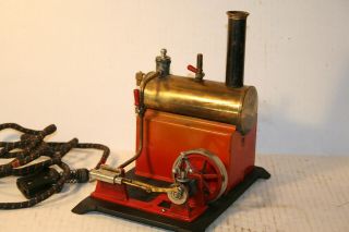Weeden 900 Cast Iron Base Steam Engine Runs Electric Cord 1935 - 50 Horizontal Red