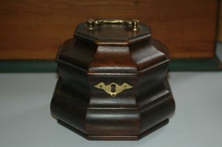 Vintage Virginia Galleries Furniture Henkel Harris Tea Caddy Red Mahogany Box