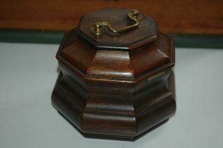 Vintage Virginia Galleries Furniture Henkel Harris Tea Caddy Red Mahogany Box 3
