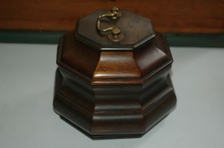 Vintage Virginia Galleries Furniture Henkel Harris Tea Caddy Red Mahogany Box 4