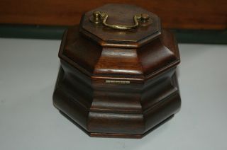 Vintage Virginia Galleries Furniture Henkel Harris Tea Caddy Red Mahogany Box 5