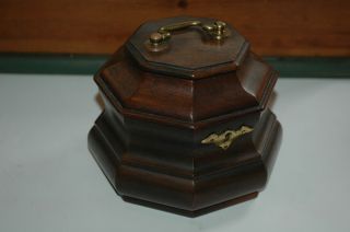 Vintage Virginia Galleries Furniture Henkel Harris Tea Caddy Red Mahogany Box 6