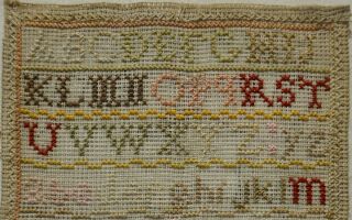 SMALL LATE 19TH CENTURY SAMPLER BY LAVINIA WARD 1872 PLUS LYDIA COOPER - 1900 8