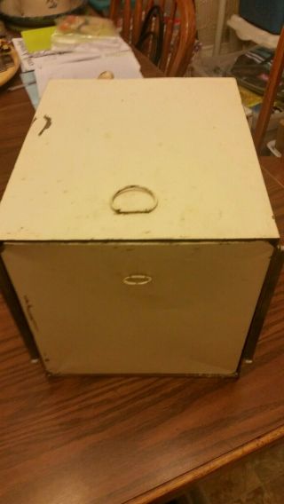 Antique Hoosier Cabinet FLOUR SIFTER Metal With Crank and cap 4