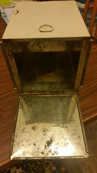 Antique Hoosier Cabinet FLOUR SIFTER Metal With Crank and cap 6