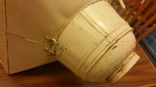Antique Hoosier Cabinet FLOUR SIFTER Metal With Crank and cap 7
