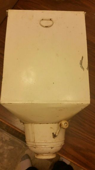 Antique Hoosier Cabinet FLOUR SIFTER Metal With Crank and cap 8