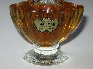 Vintage Guerlain Shalimar Perfume Bottle 1/2 OZ - - Full - Circa 1983 3