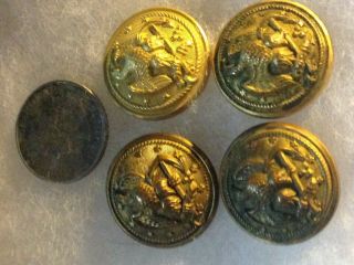 Civil War Naval Imported Coat Size Buttons 4